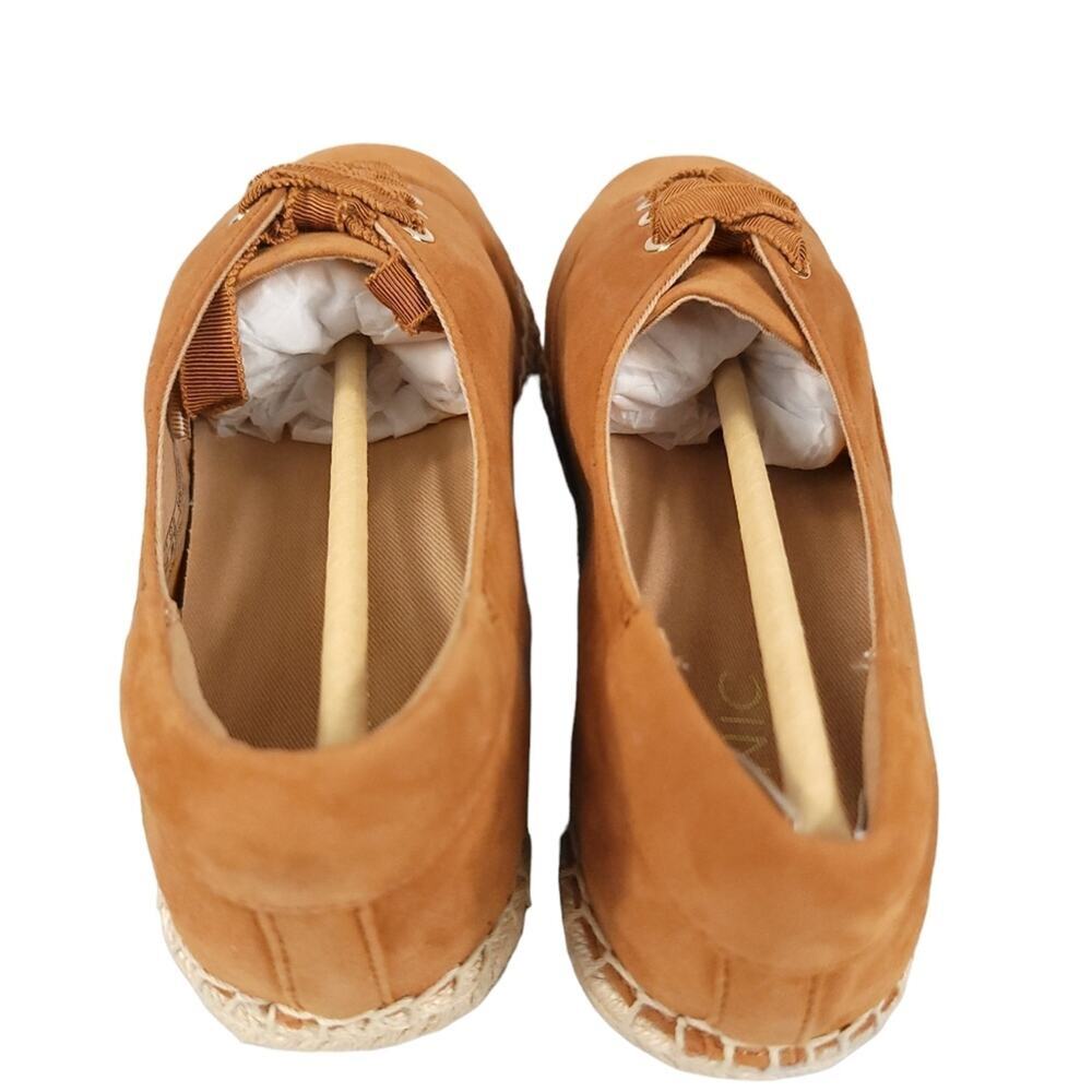 Vionic Lace Up Espadrille Flats Coast Sandy Suede Orthotic - Picture 4 of 11